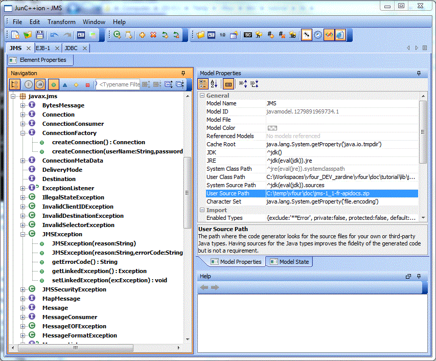 A screenshot of the code generator GUI