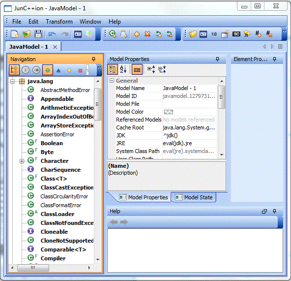 The GUI after import